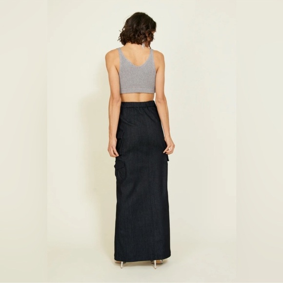 New NWT Line and Dot Mora Maxi Skirt in Charcoal Size XS - Picture 16 of 16